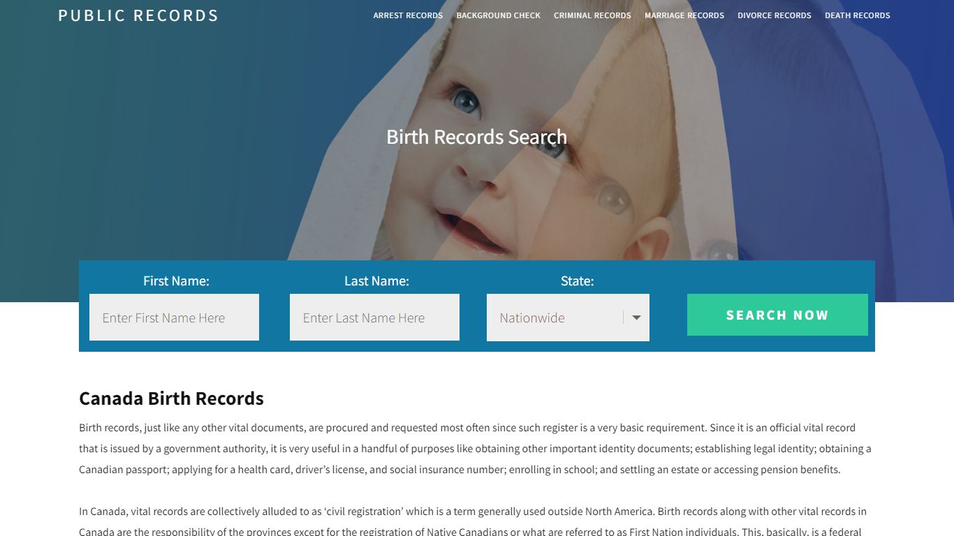 Canada Birth Records | Enter Name and Search. 14Days Free